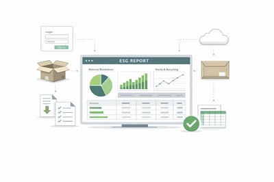 ESG Dashboard with Clean Data Visualization and Minimalist Icons