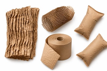 Flat Lay of Paper Packaging Materials
