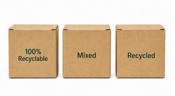 Recyclable Cardboard Boxes in Clean White Background