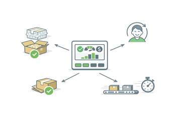 Total Cost of Ownership Infographic with Calculator and Icon Groups