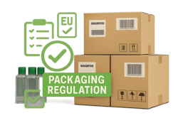 photographic Create a clean professional image representing packaging regulation and compliance without showing people Include photorealistic elements-4