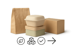 photographic Photorealistic image on a transparent background depicting futureready packaging solutions a combination of sustainable materials modular-2