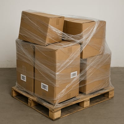 poorly wrapped pallet