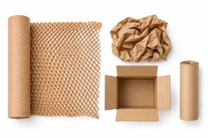 Kraft Paper Packaging Comparison Flat Lay