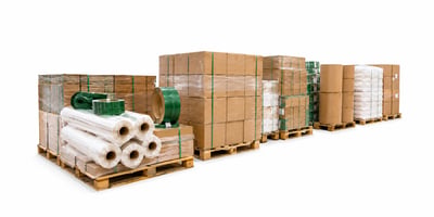 Neat Pallet Packaging on Pure White