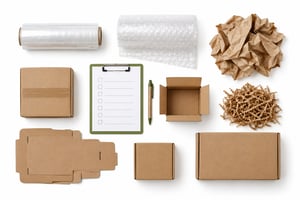 Organised Packaging Audit Flat Lay