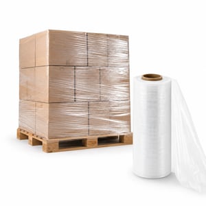 Product packaging and stretch wrap scene